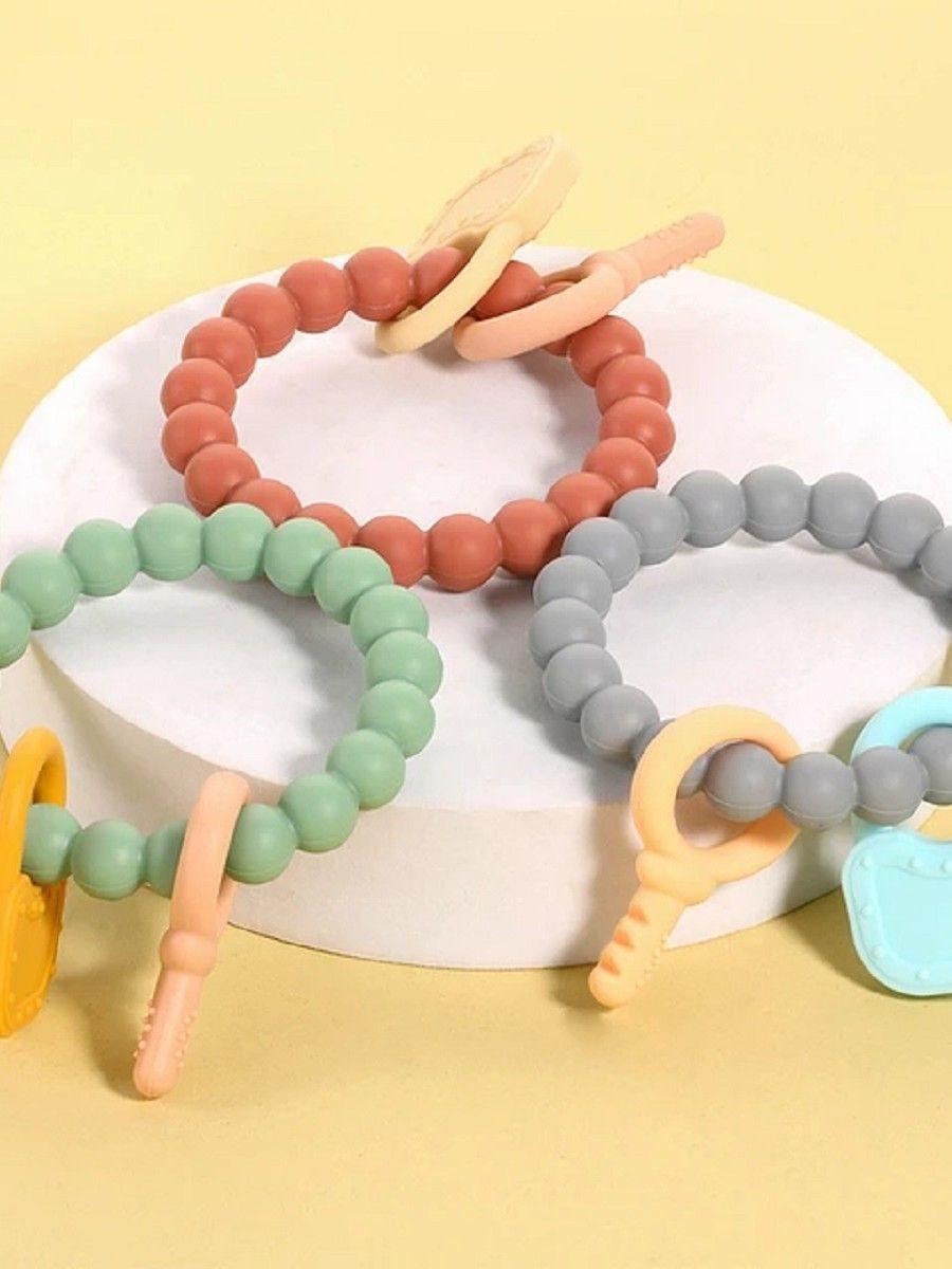 Set de 3 Mordedor Silicona Pulsera Bebé Alivio Encías Jhn-6