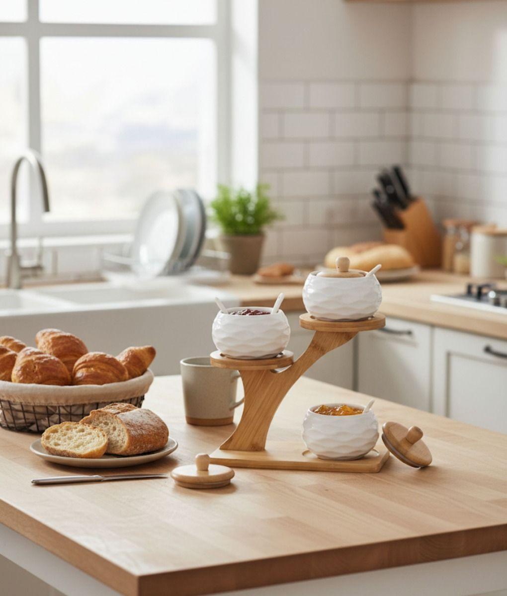 Juego Frasco Escalonado Organizador Contenedor Soporte Jhn-7