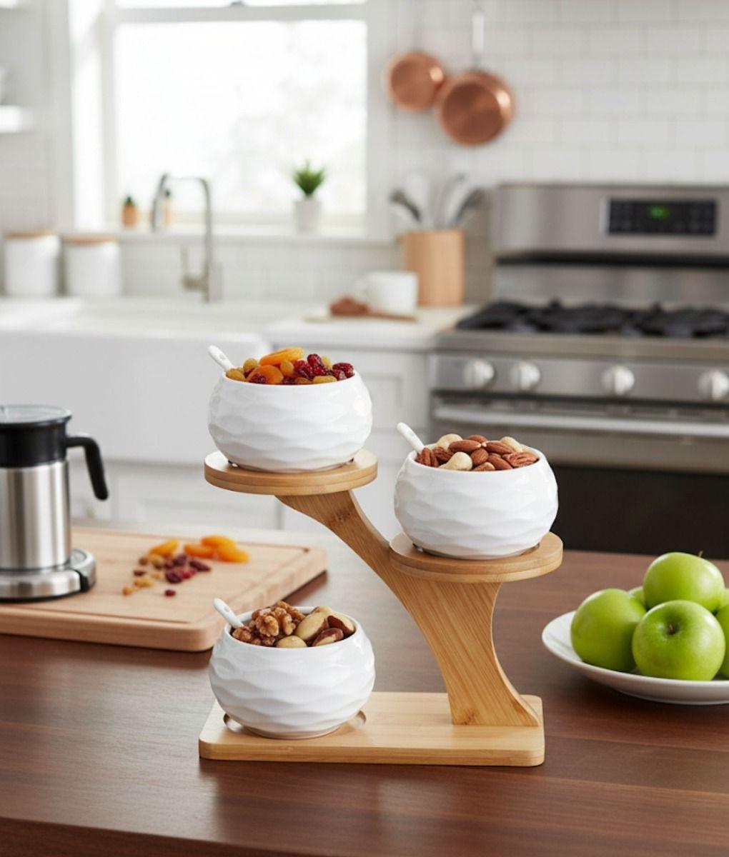 Juego Frasco Escalonado Organizador Contenedor Soporte Jhn-8