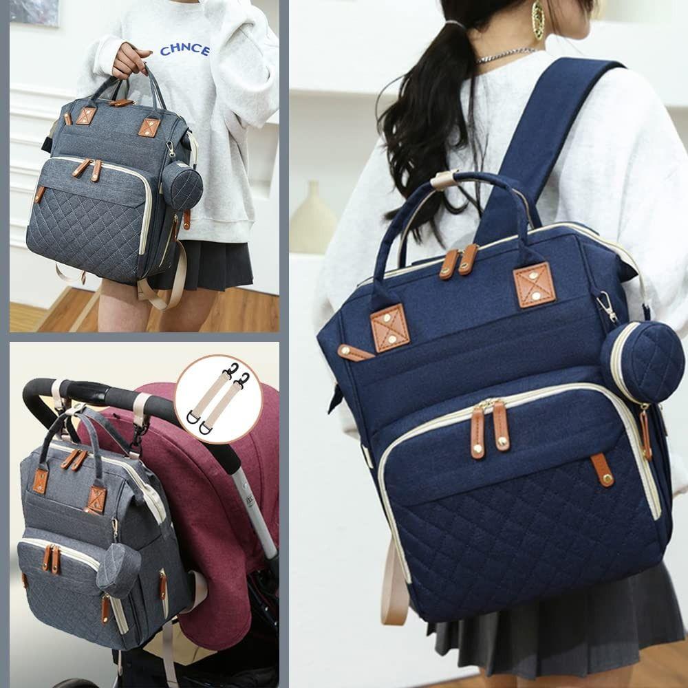 Mochila Pañalera Portátil Viaje Impermeable Mama Bebé Lau-1