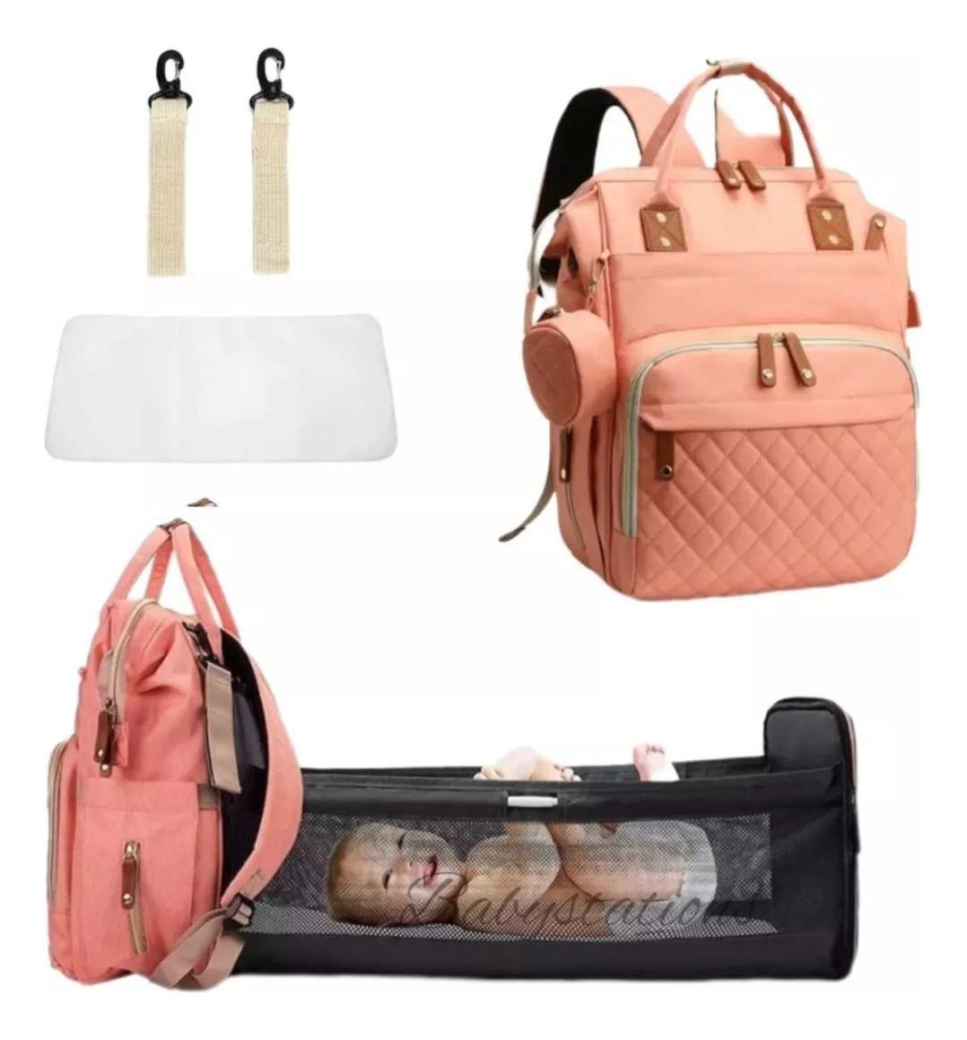 Mochila Pañalera Portátil Viaje Impermeable Mama Bebé Lau-6