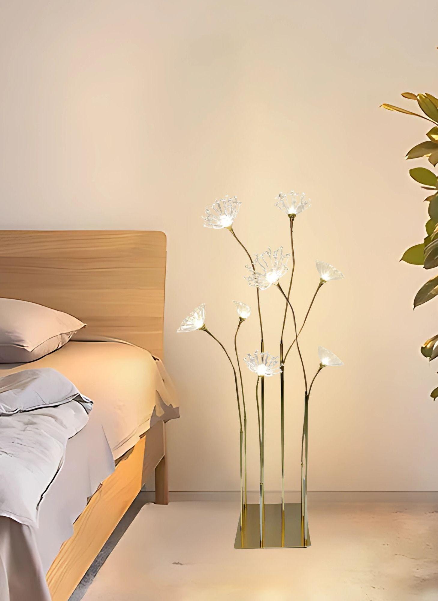 Lámpara Decorativa Pie Moderna Floral Iluminación Hogar Jhn-5