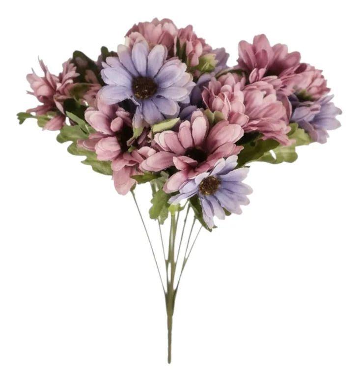 Set 2 Flores Artificiales Ramo Campestre Decorativo Jhn-2