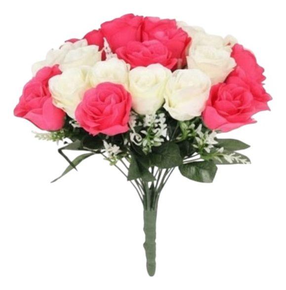 Flores Artificiales Ramo Rosas Novia Adorno Decoración Jhn-0