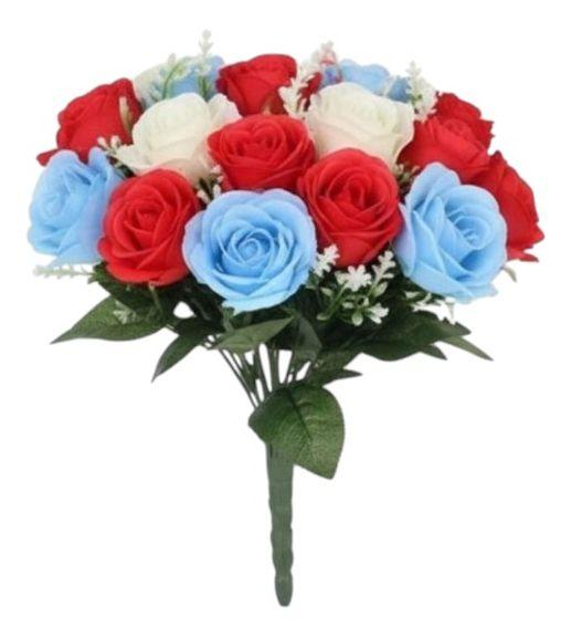 Flores Artificiales Ramo Rosas Novia Adorno Decoración Jhn-1