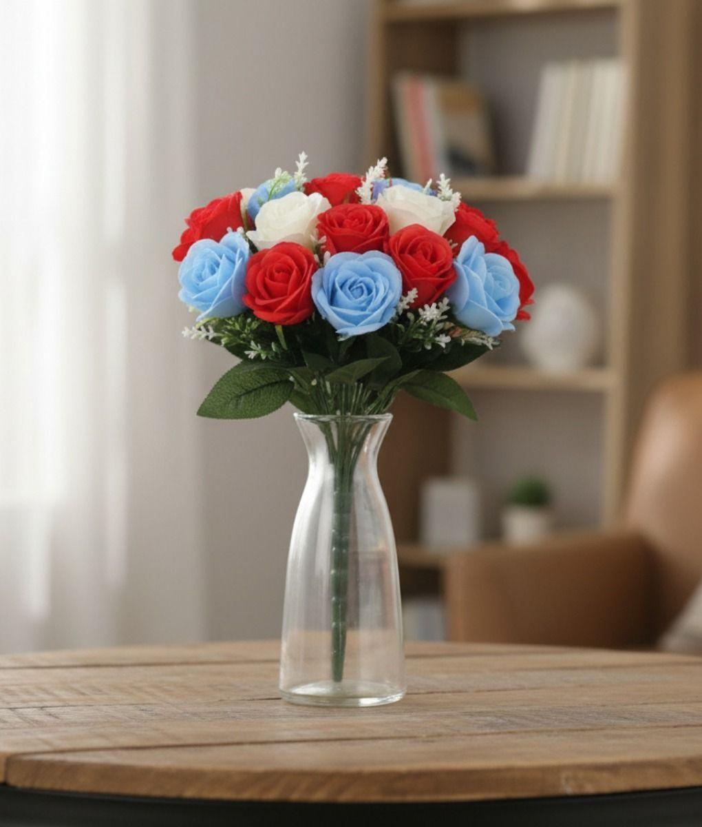 Flores Artificiales Ramo Rosas Novia Adorno Decoración Jhn-8