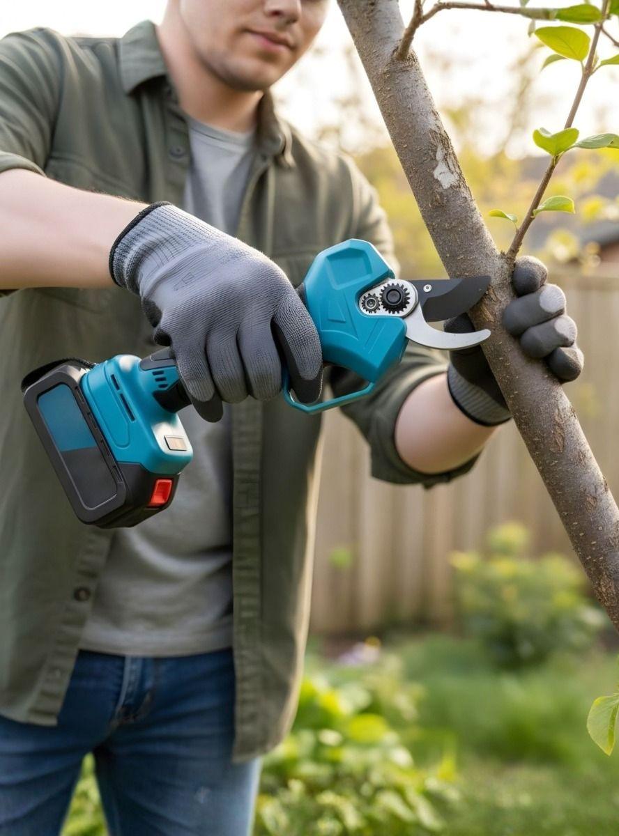 Kit Motosierra Tijera Podar Inalámbrica Portátil Jardín Jhn-3