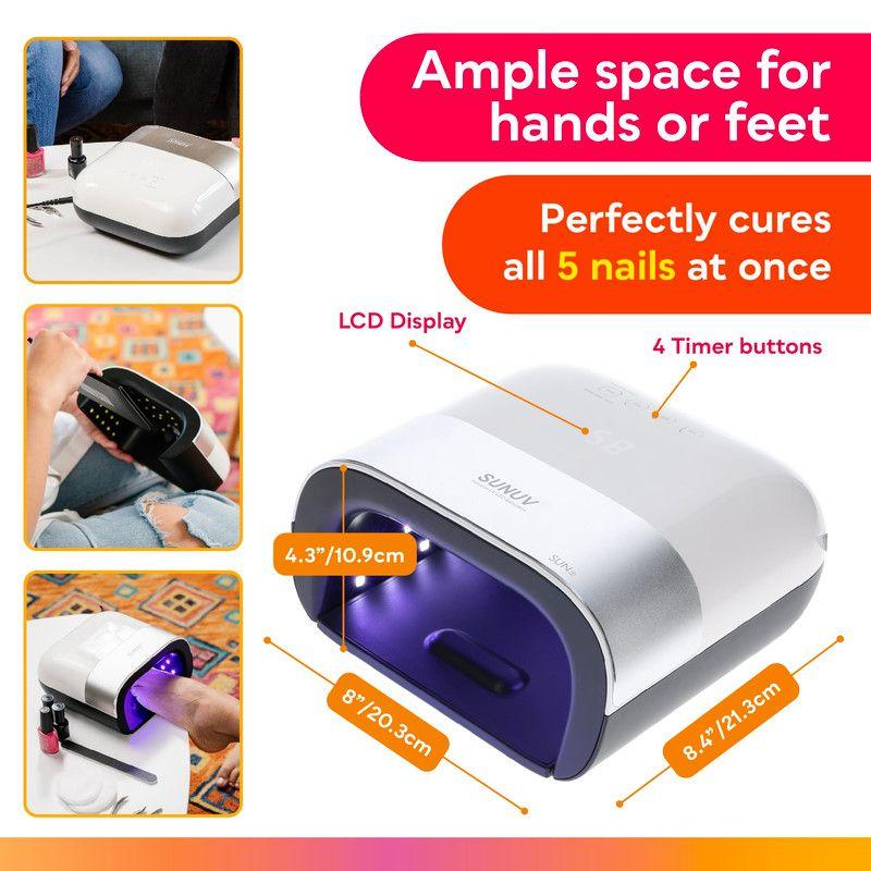 Secador Uñas UV Led Lámpara Automática Temperatura Rondon-4