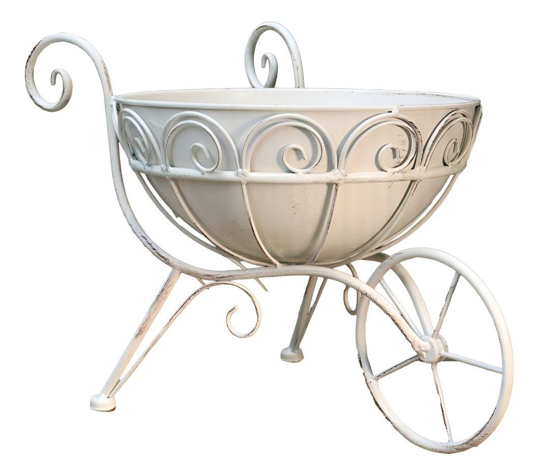 Soporte Macetas Ornamentado Plantas Carretilla Flores Jhn-0
