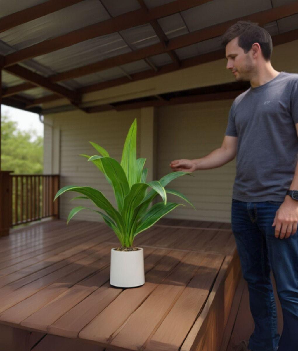 Planta Decorativa Artificial Diseño Tropical Hogar Jhn-2