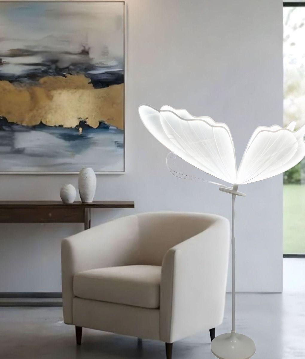 Lámpara Pie Decorativo Funcional Estilo Mariposa Jhn-5