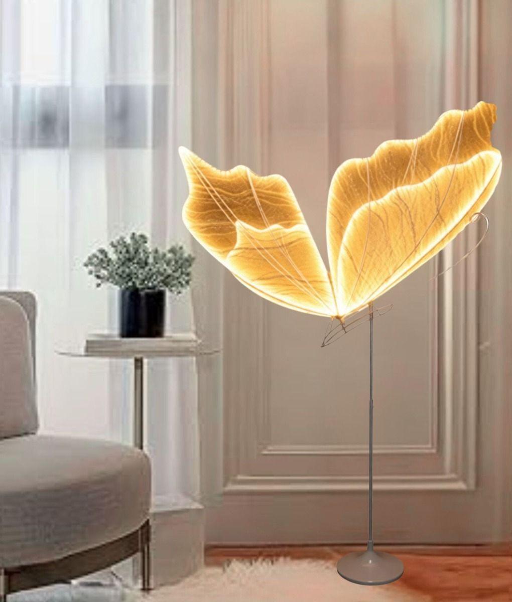 Lámpara Pie Decorativo Funcional Estilo Mariposa Jhn-6