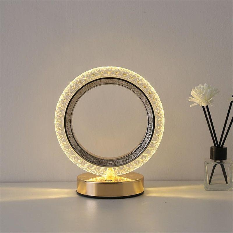 Lampara Mesa Aro LED Elegante Compacto Moderna Lau-3