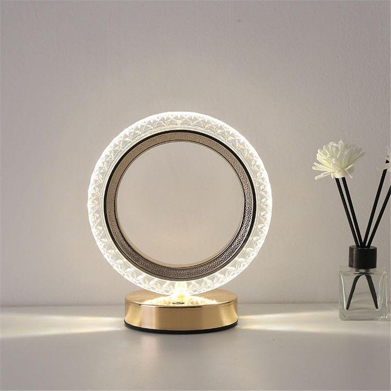 Lampara Mesa Aro LED Elegante Compacto Moderna Lau-4