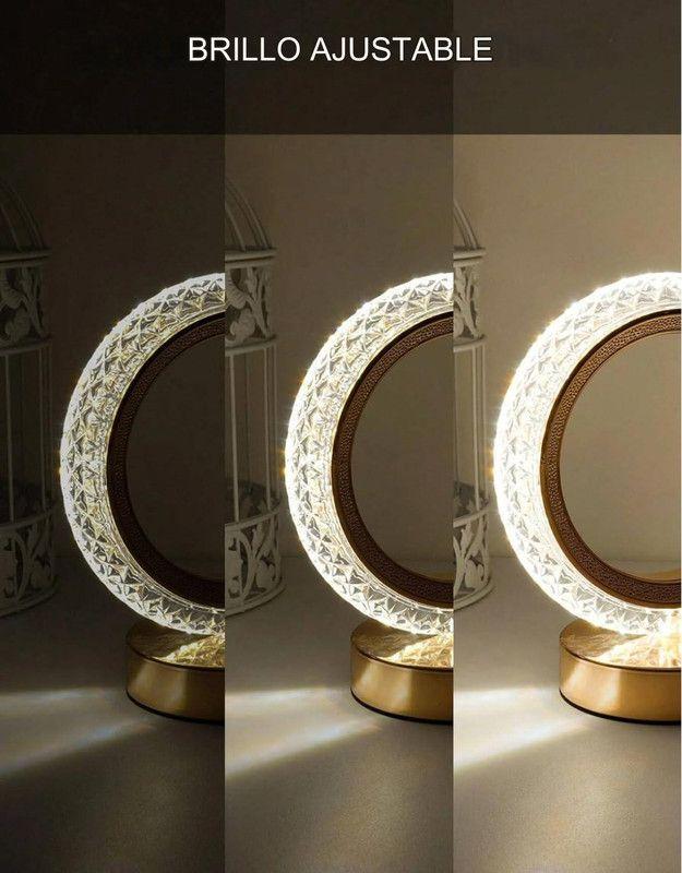Lampara Mesa Aro LED Elegante Compacto Moderna Lau-6