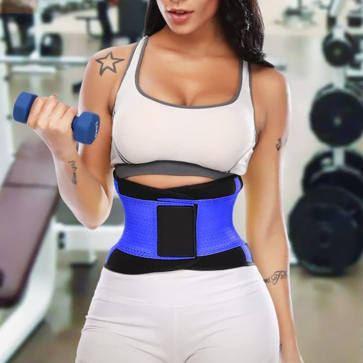 SET 2 FAJAS MOLDEADORA REDUCTOR CINTURA HOMBRES MUJERES LAU-2