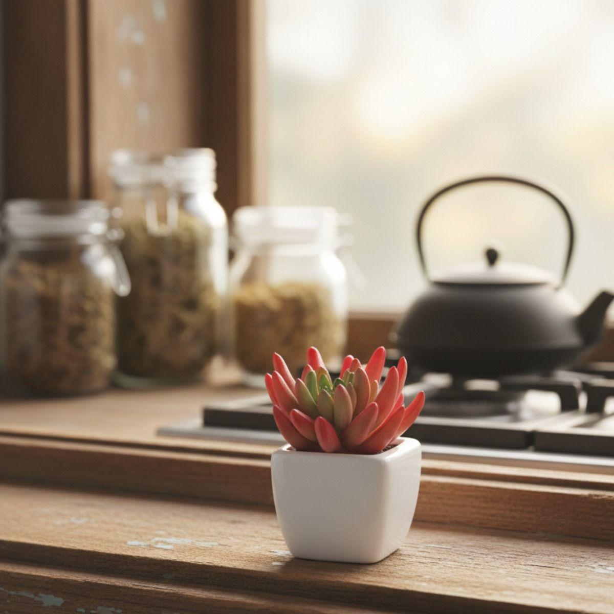 Set 2 Planta Artificial Decorativa Mini Suculenta Adorno Jhn-7