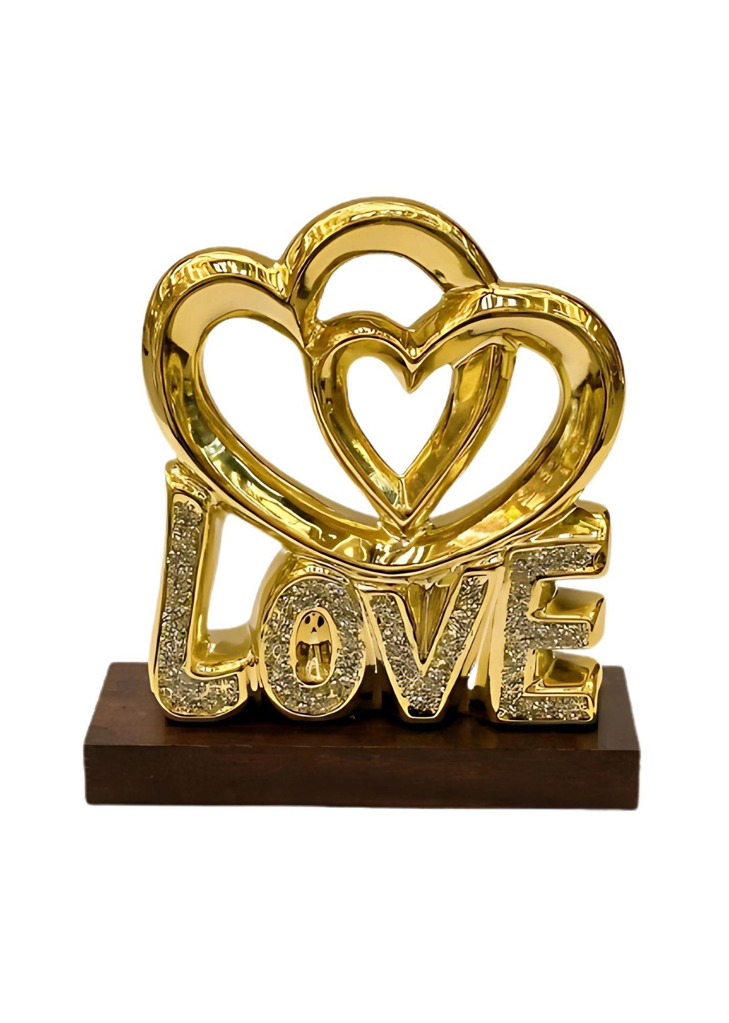 Figura Decorativa Adorno Corazones Love Estatua Jhn-0
