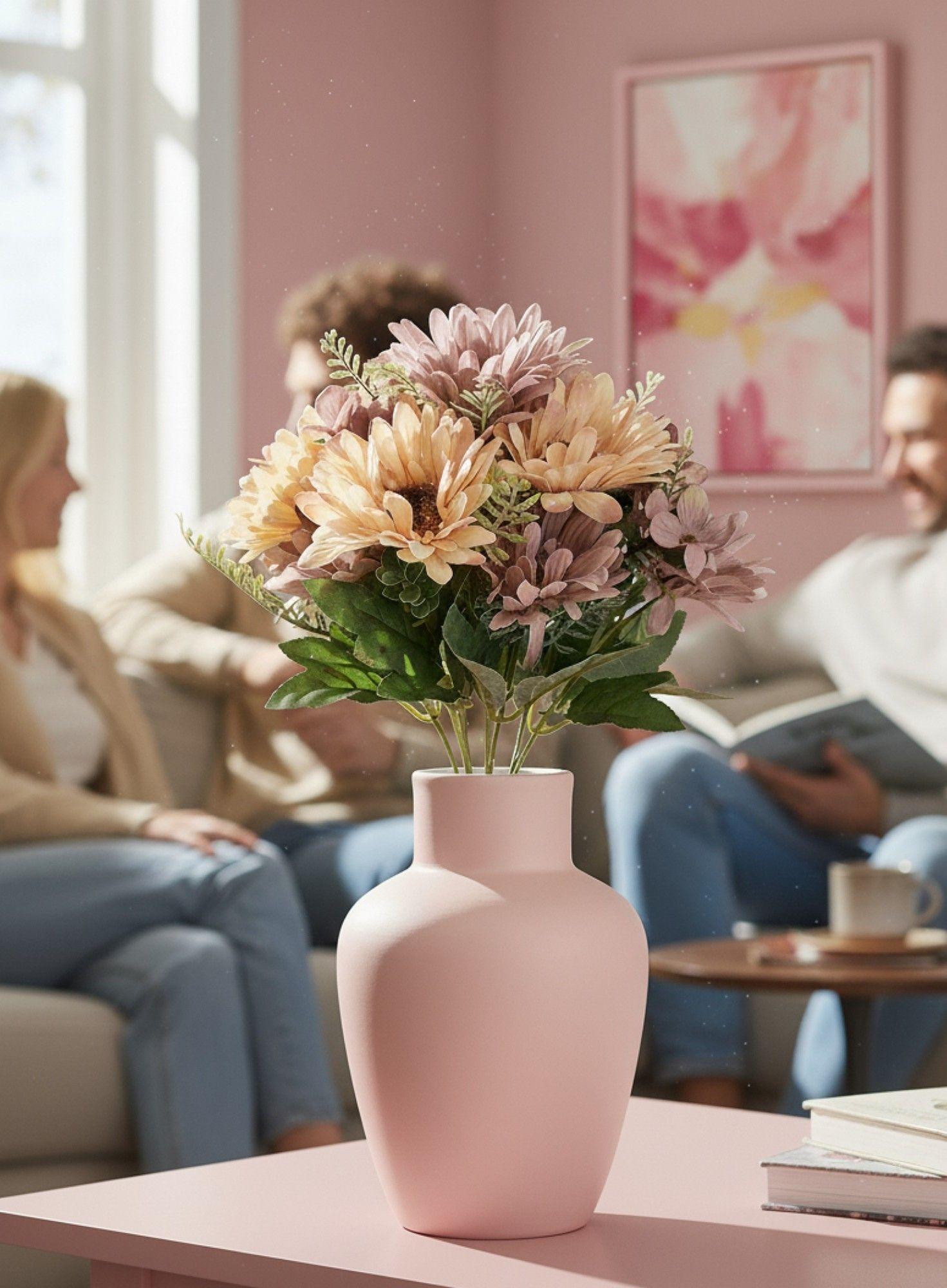 Set 2 Ramo Flores Artificiales Margaritas Girasoles Jhn-4