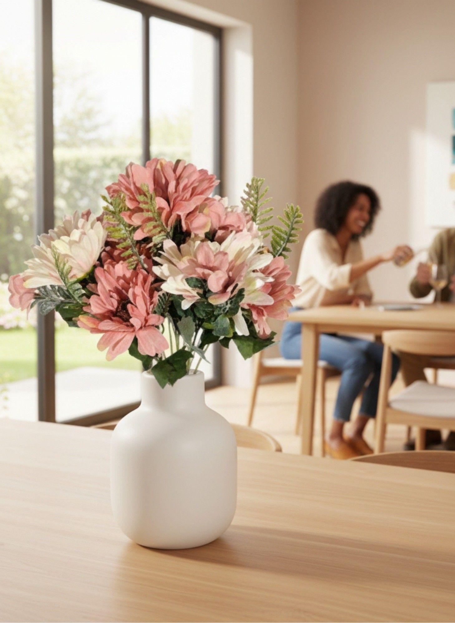 Set 2 Ramo Flores Artificiales Margaritas Girasoles Jhn-5