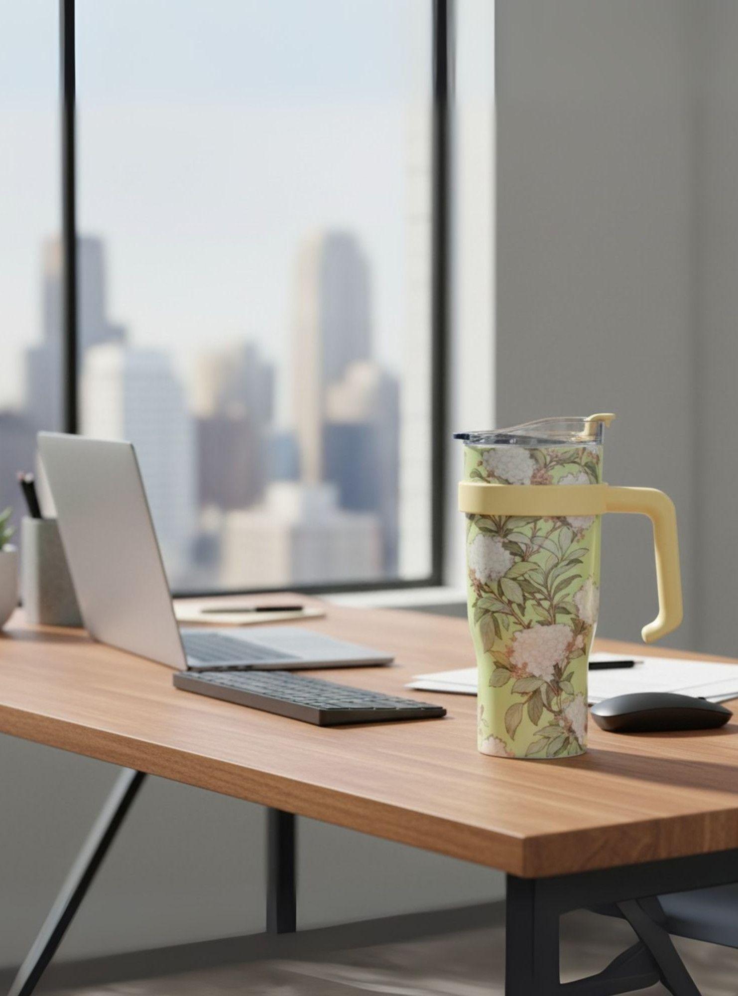 Vaso Botella Deportiva Floral Asa Funcional Ergonómico Jhn-4
