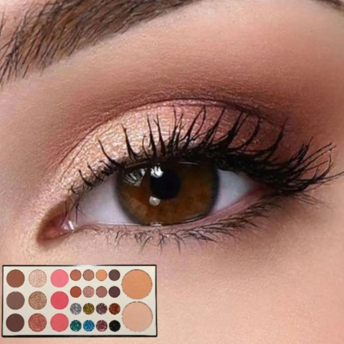 Paleta Maquillaje Ojos Rostro Sombras Iluminador Polvo ALJ-8