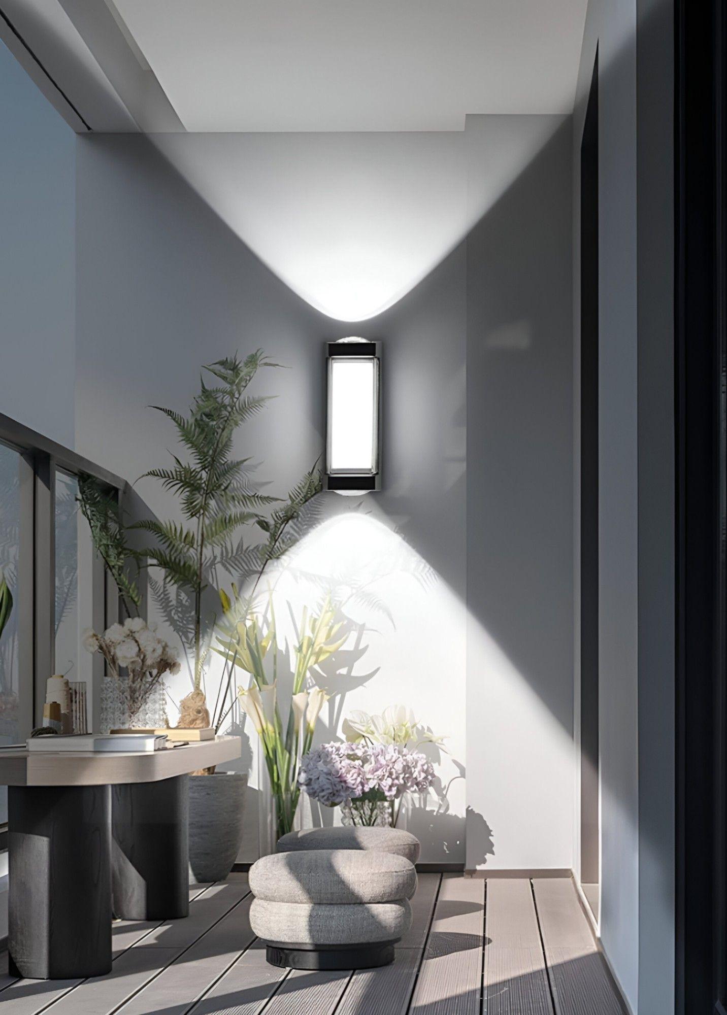 Aplique Decorativo Pared LED Lámpara Negro Moderno Jhn-2