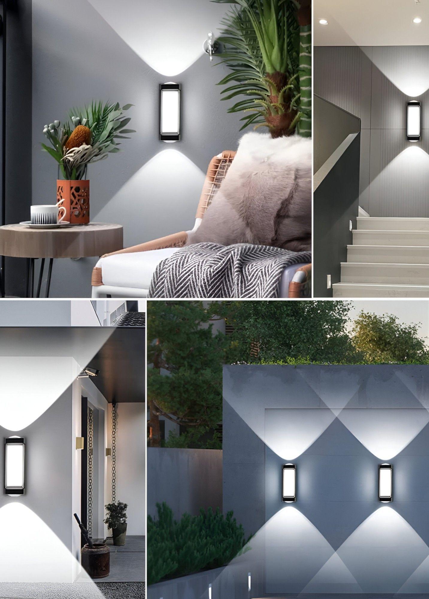 Aplique Decorativo Pared LED Lámpara Negro Moderno Jhn-3