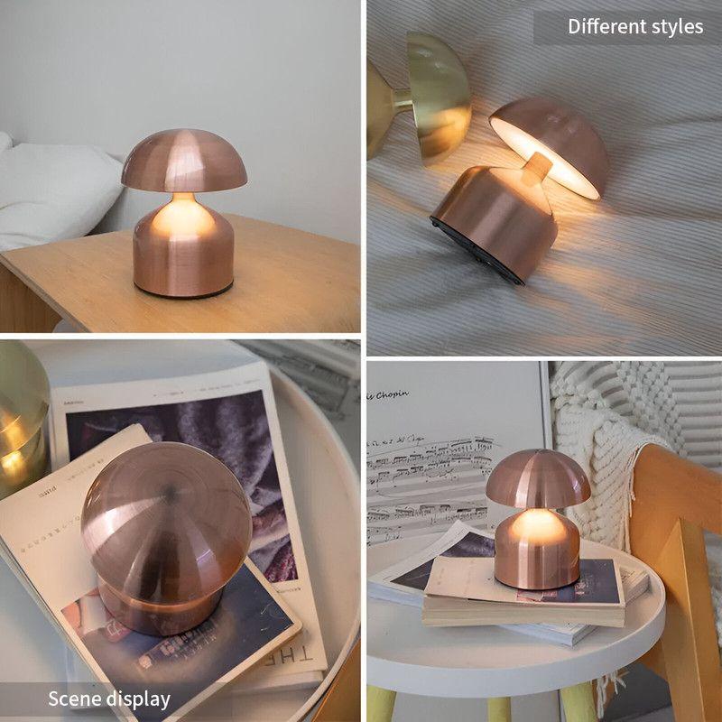 Lampara Hongo Mesa Inalambrica LED Decoracion Metal USB Lau-2