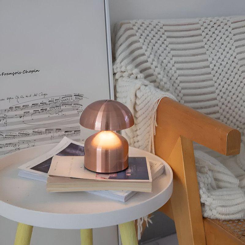Lampara Hongo Mesa Inalambrica LED Decoracion Metal USB Lau-4