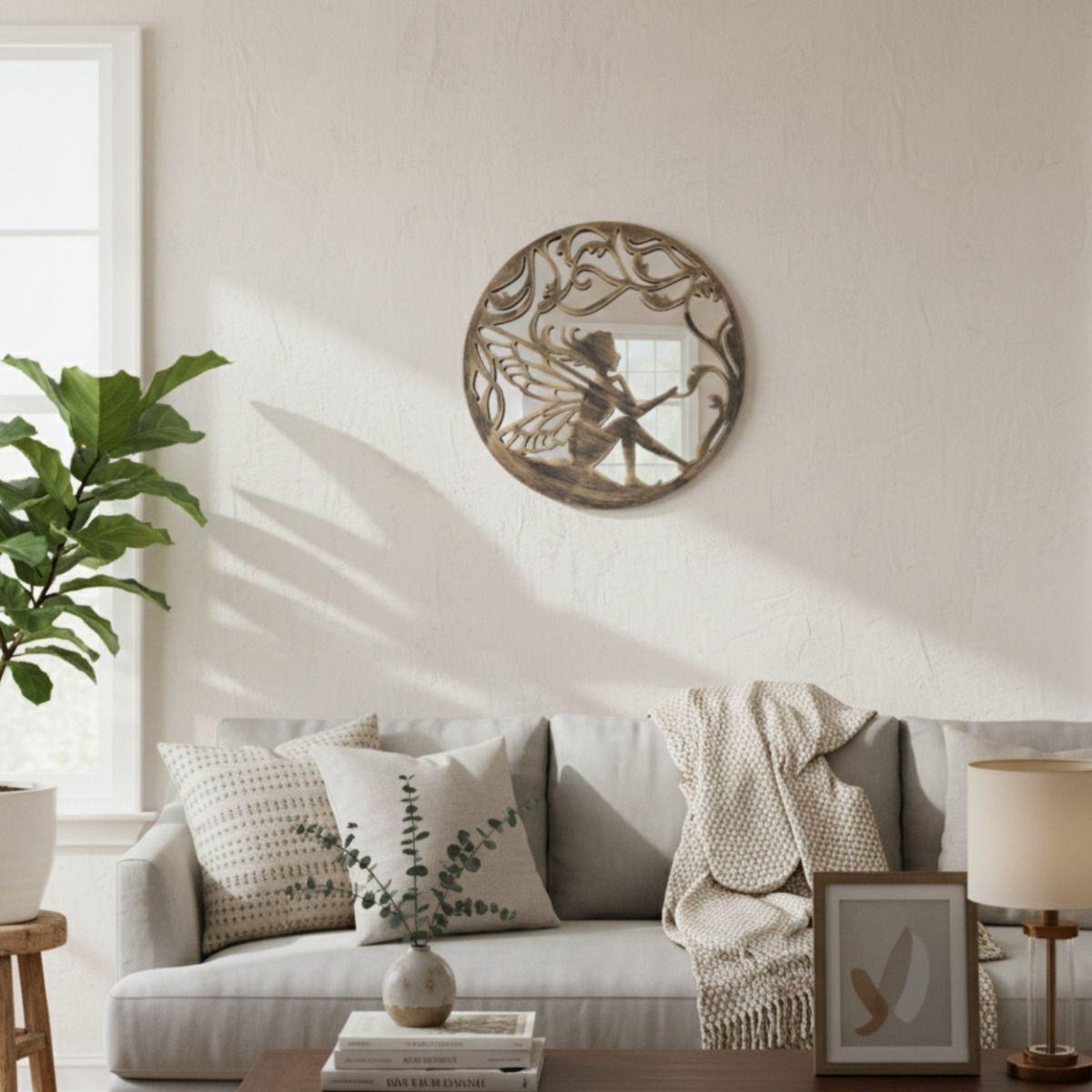 Espejo Decorativo Pared Adorno Diseño Despertar Hada Jhn-6