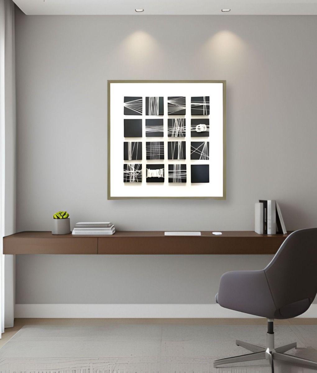 Cuadro Decorativo Abstracto Cuerdas Adorno Arte Pared Jhn-9