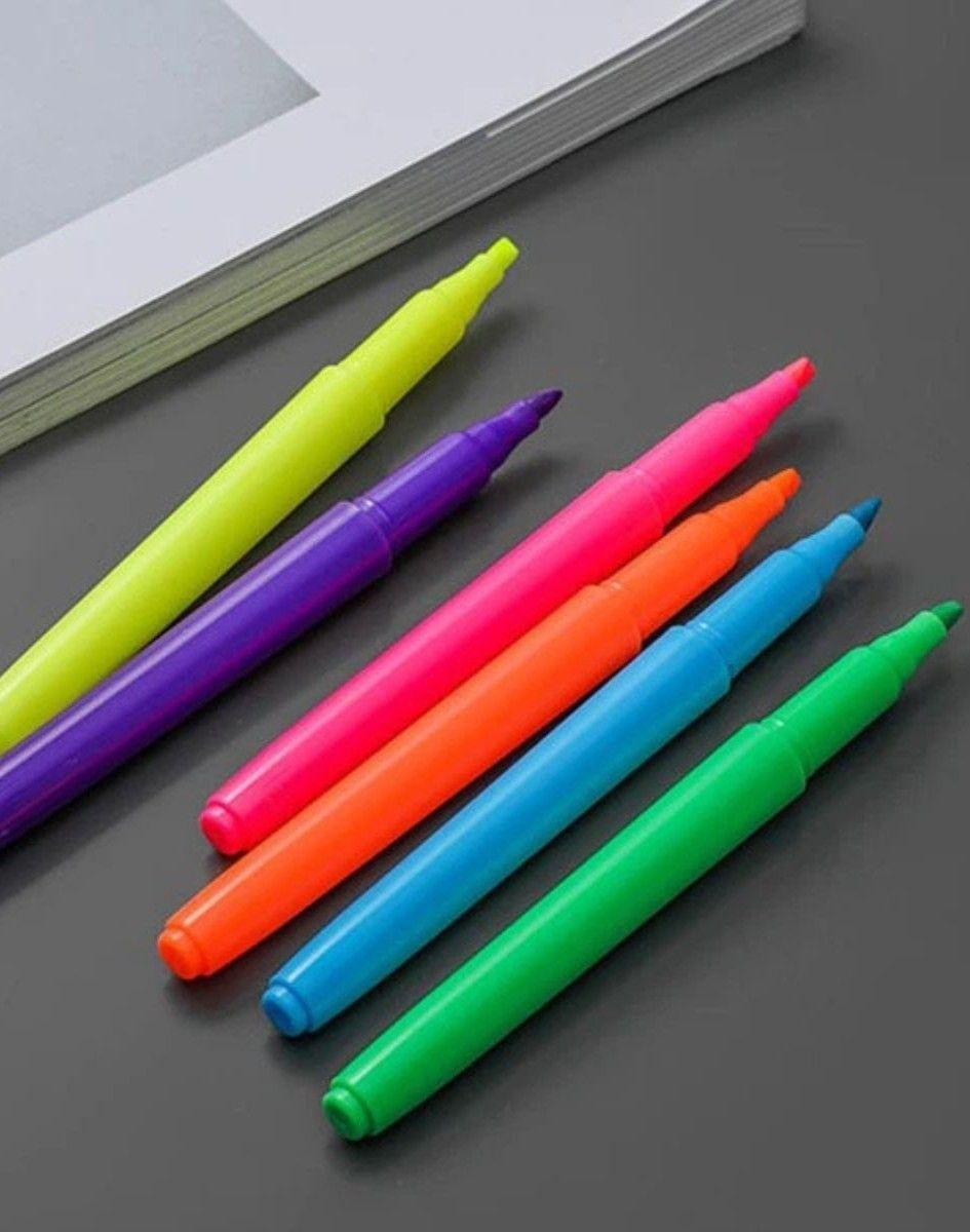 Set 4 Marcador Resaltador Fino Punta Redonda Precisión Jhn-7