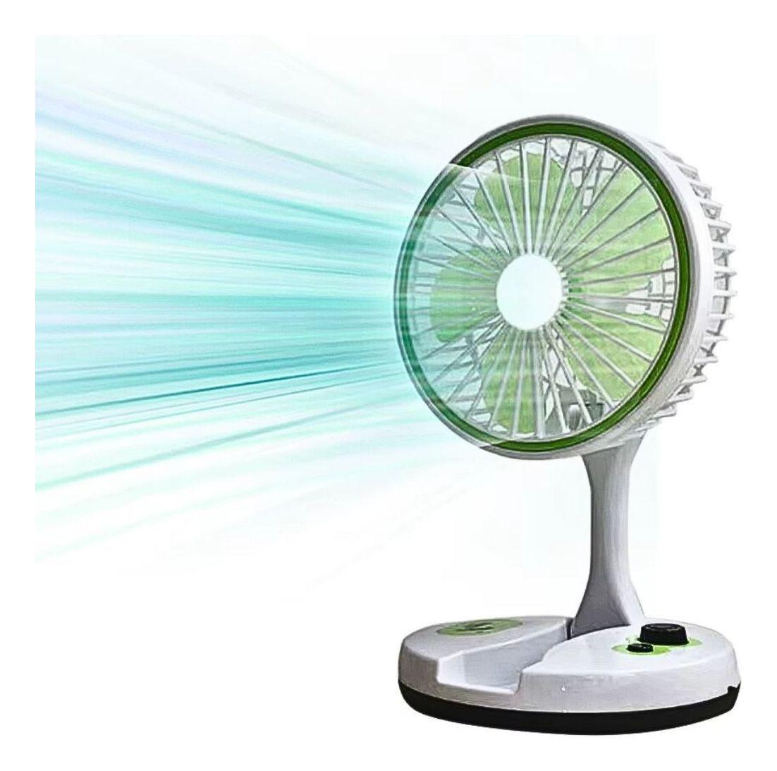 Ventilador Mesa USB Portátil Plegable Luces LED Hogar Lau-0