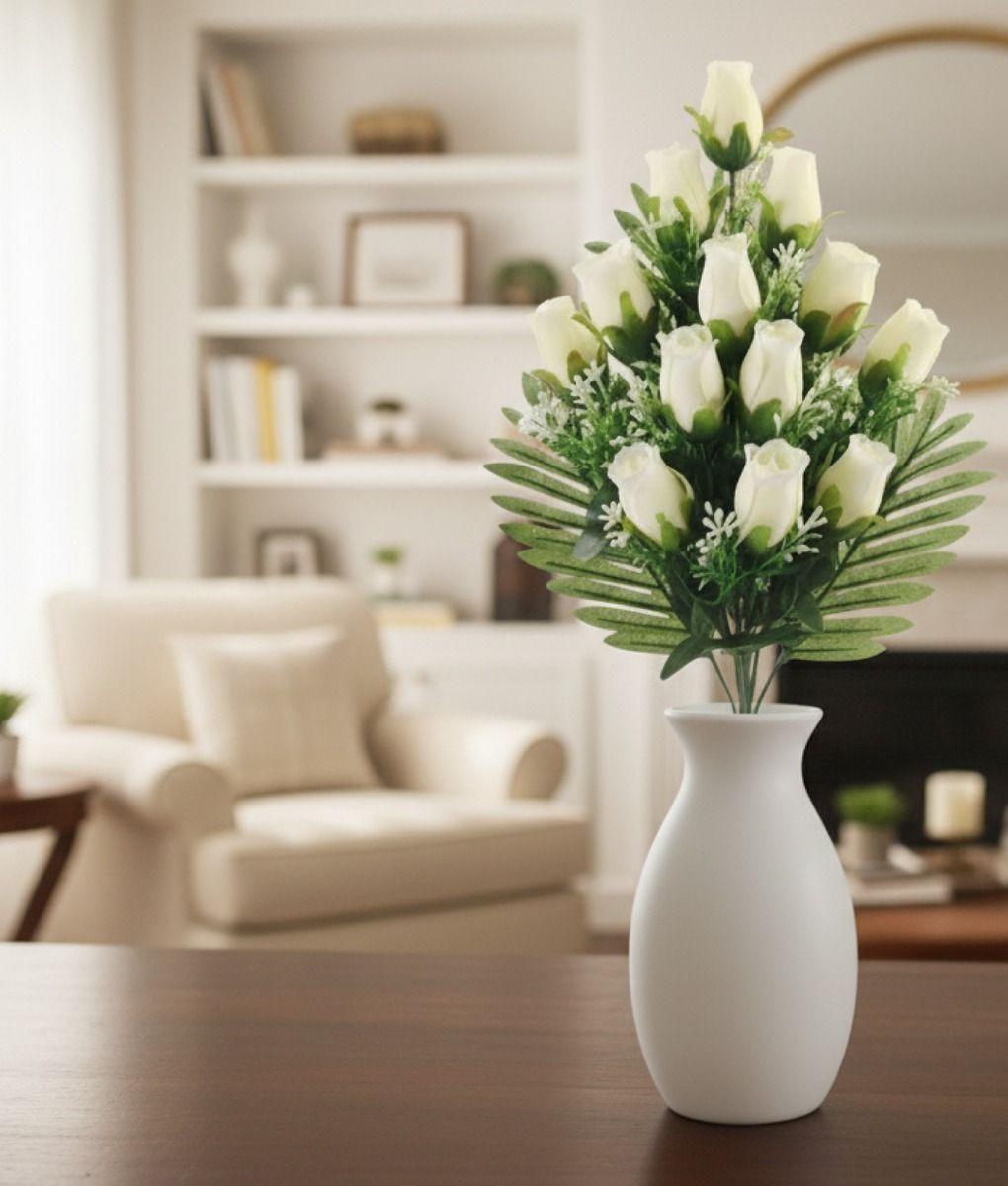 Set 2 Flores Artificiales Ramo Capullos Floral Follaje Jhn-7