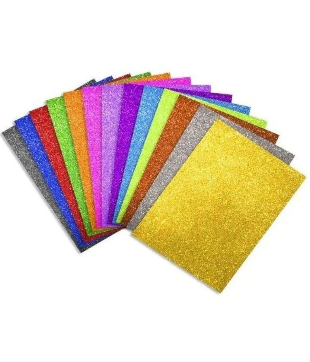 Goma Eva Glitter Espuma Colores Surtidos Manualidades Jhn-0