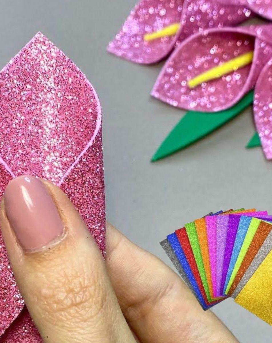 Goma Eva Glitter Espuma Colores Surtidos Manualidades Jhn-2