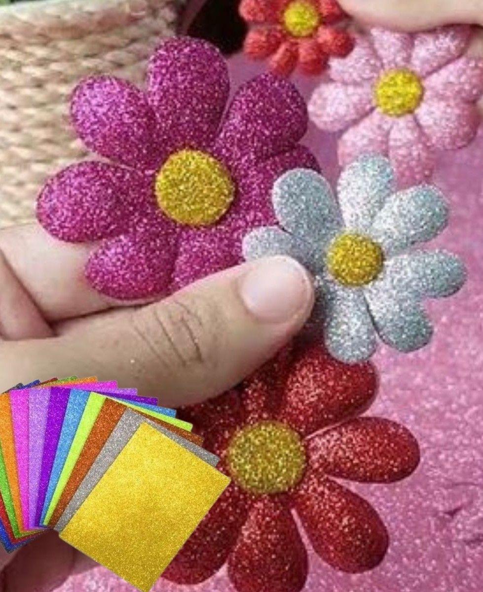 Goma Eva Glitter Espuma Colores Surtidos Manualidades Jhn-3