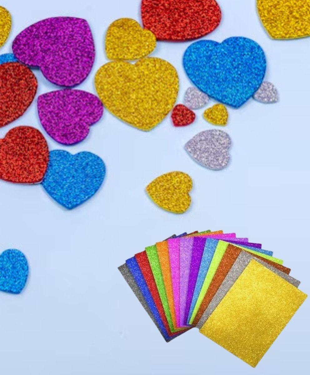 Goma Eva Glitter Espuma Colores Surtidos Manualidades Jhn-5