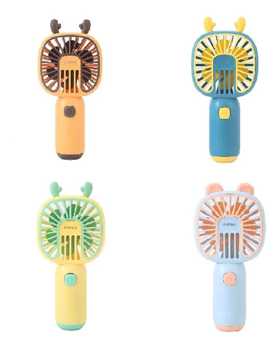 Ventilador Mini Portatil Mano Kawaii Recargable USB Lau-0