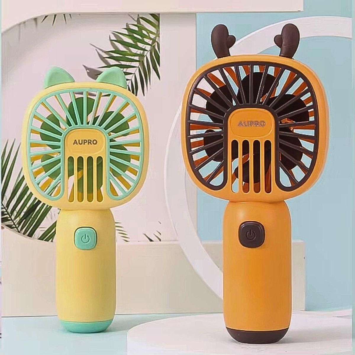 Ventilador Mini Portatil Mano Kawaii Recargable USB Lau-2