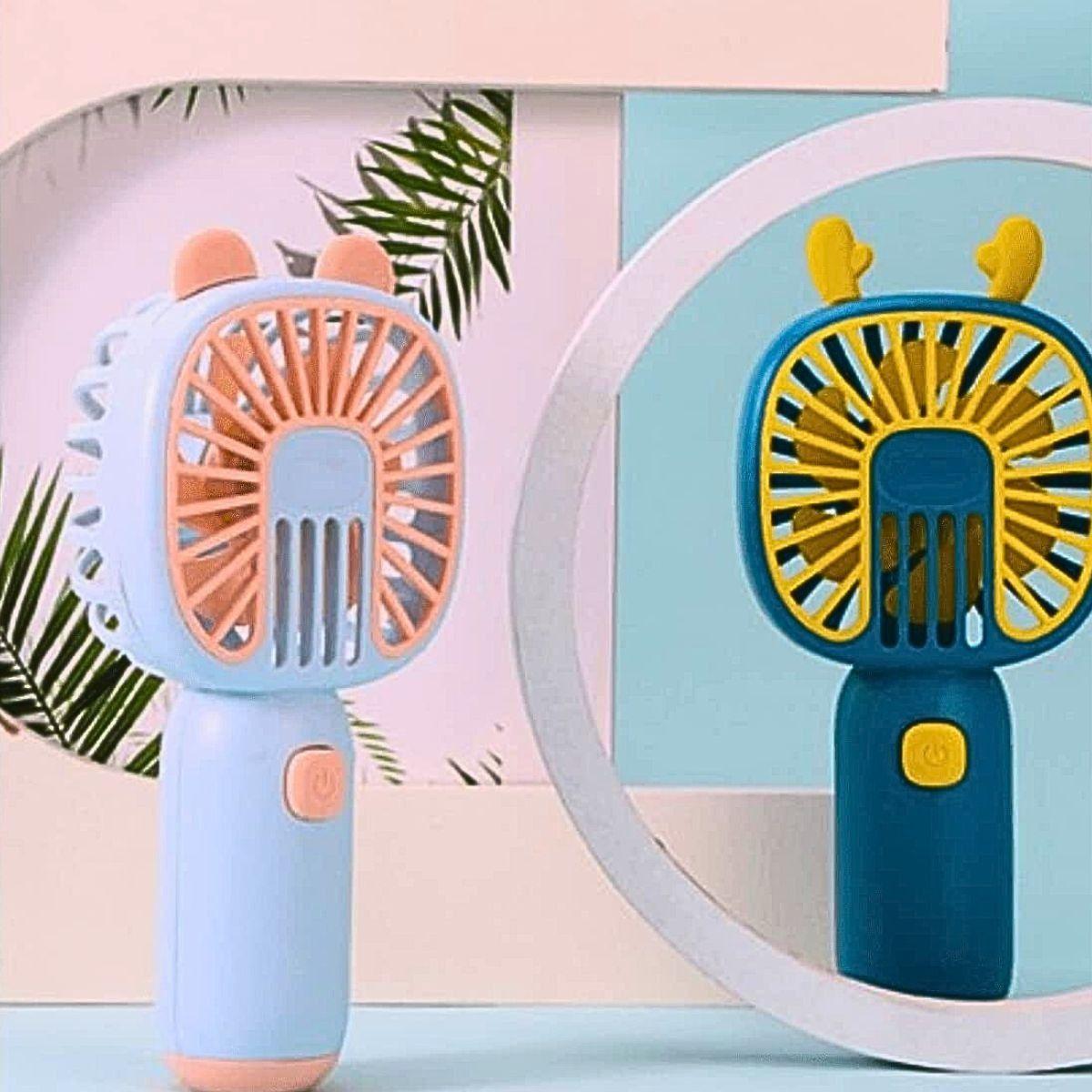 Ventilador Mini Portatil Mano Kawaii Recargable USB Lau-4