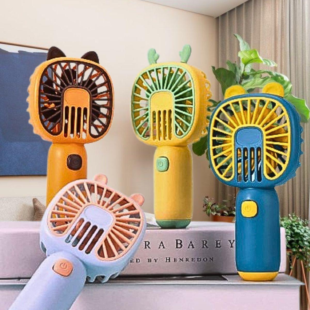 Ventilador Mini Portatil Mano Kawaii Recargable USB Lau-8