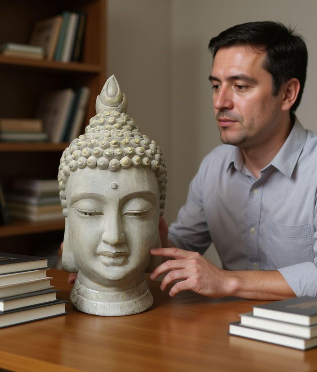 Figura Estatua Decorativa Cabeza Buda Adorno Hogar Jhn-4