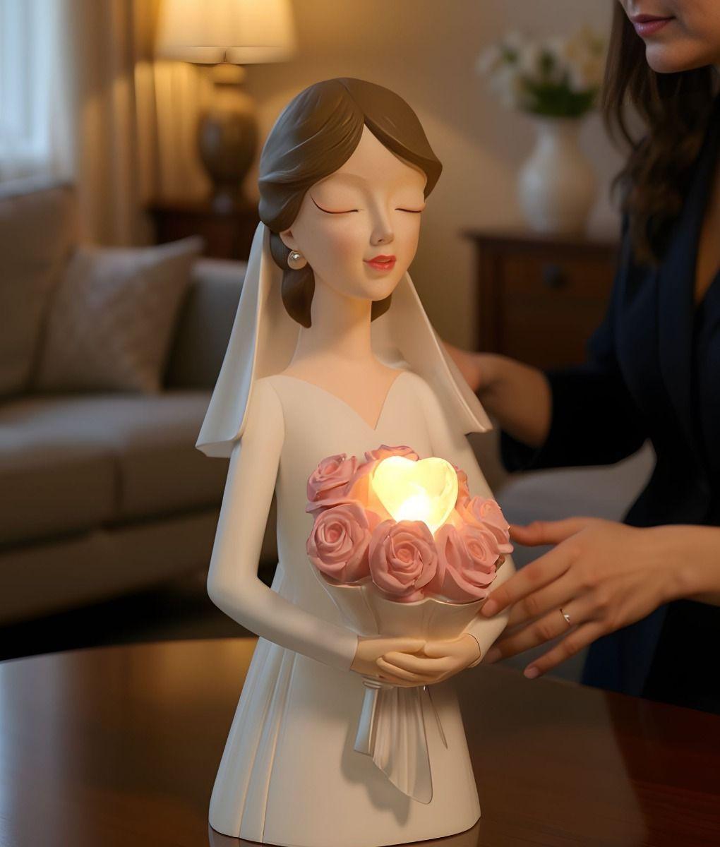 Estatua Figura Novia Decorativa Corazón Adorno Hogar Jhn-5