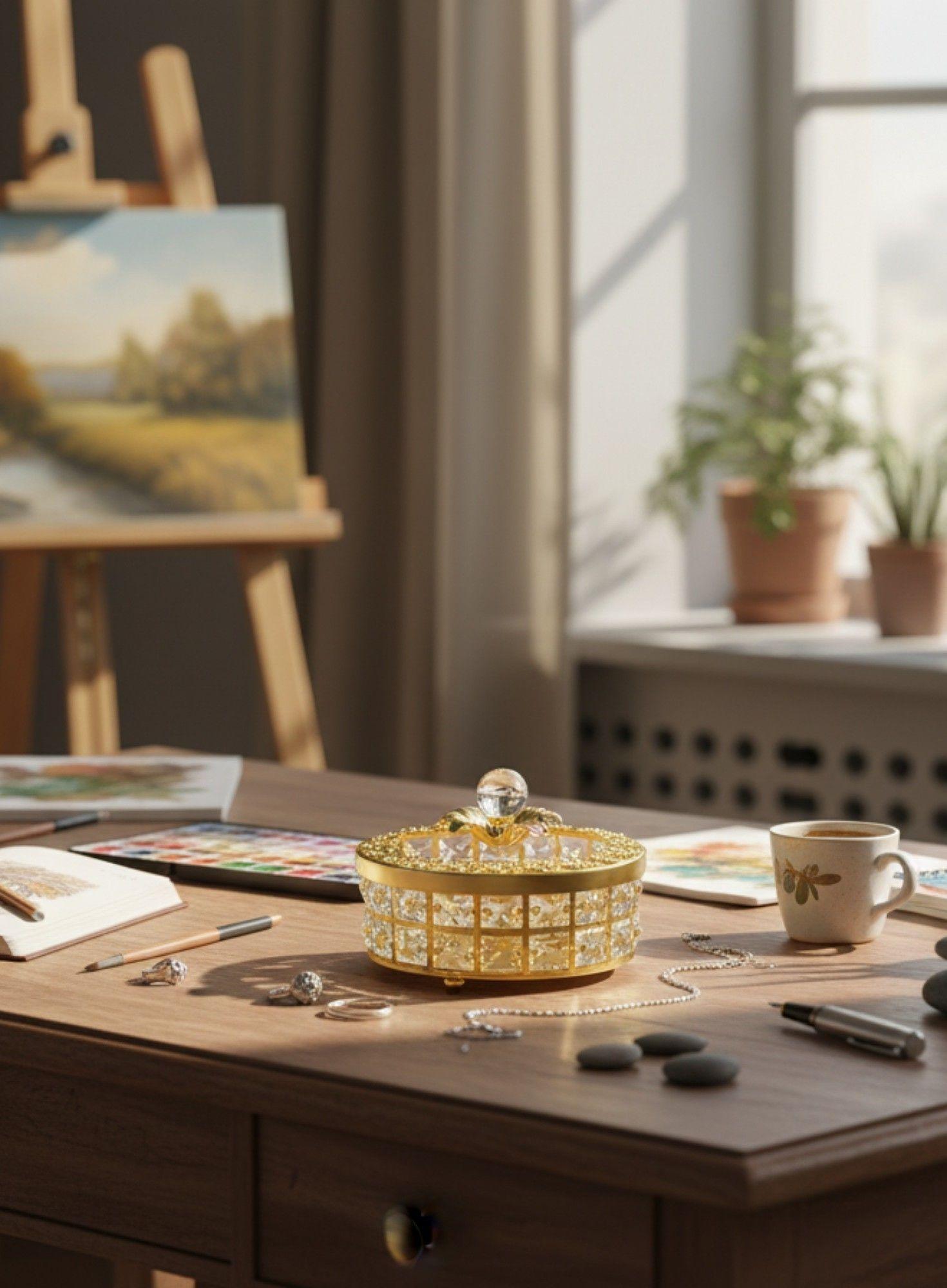 Joyero Decorativo Centro Mesa Adorno Multifuncional Jhn-5