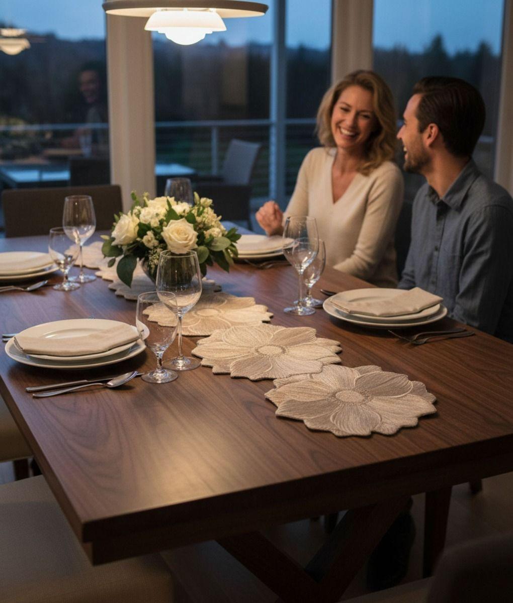 Set 3 Camino Mesa Floral Decorativo Elegante Hogar Jhn-3