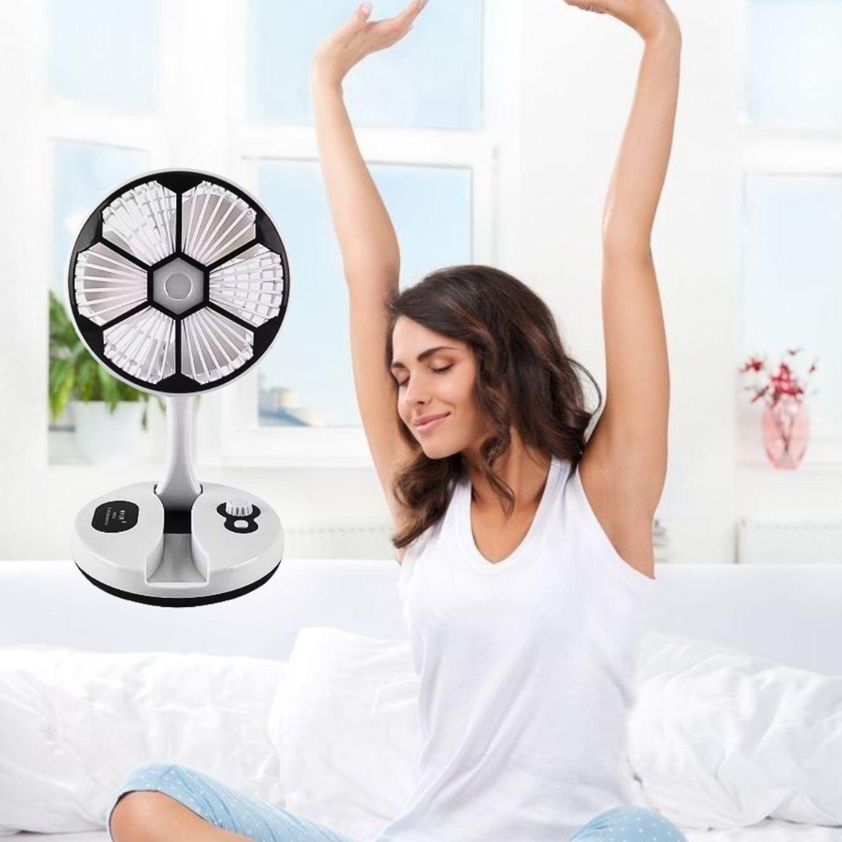 Ventilador Plegable Portátil Recargable USB Viaje Hogar Lau-8
