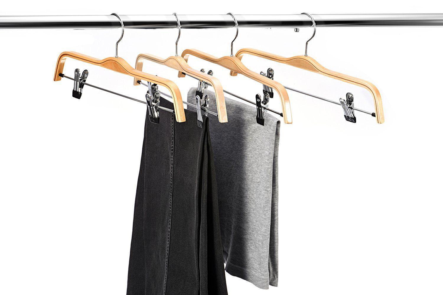 Perchas Abrigos Madera Sólido Ganchos Ropa Rondon-6