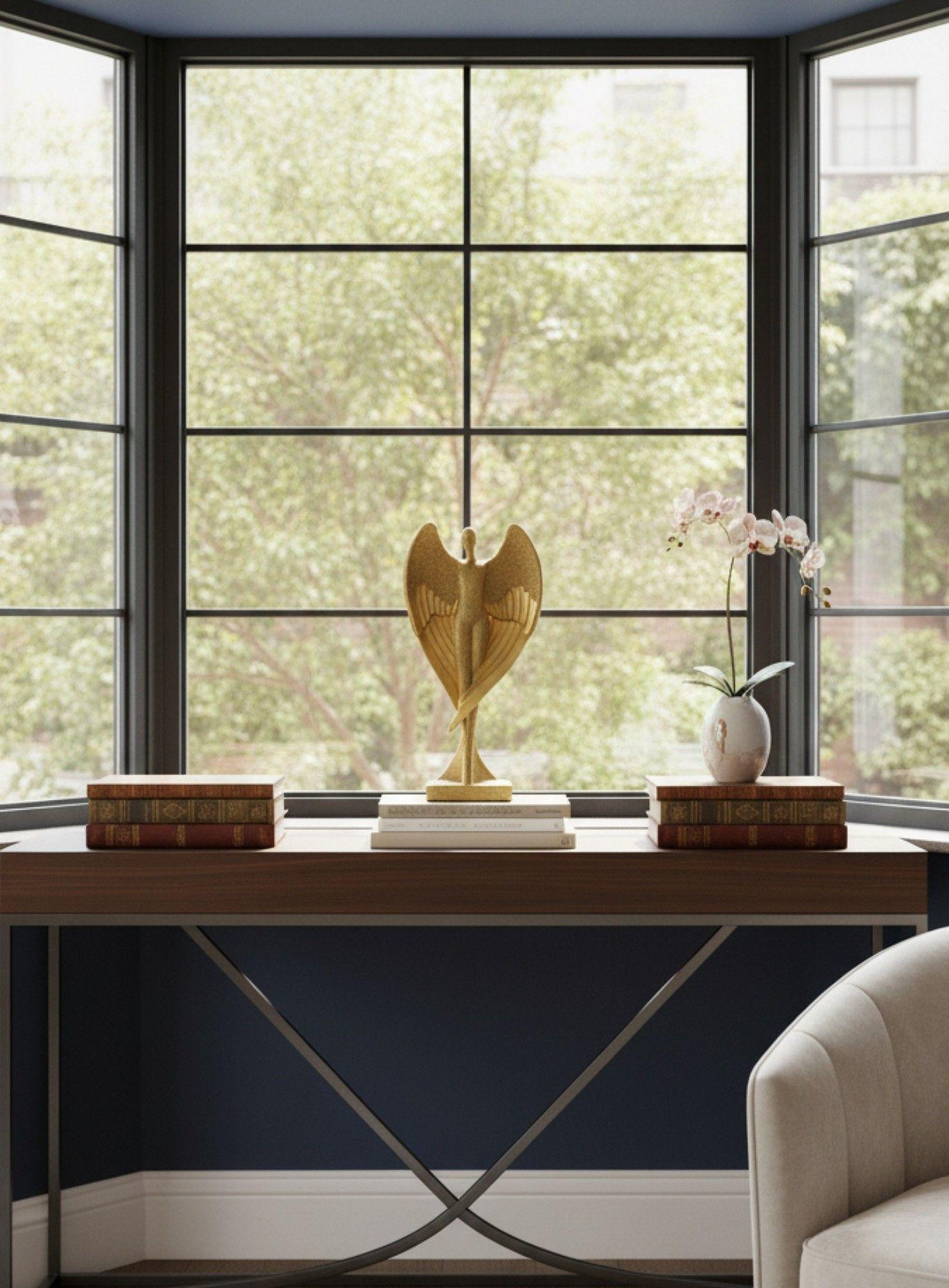 Estatua Decorativa Figura Ángel Alas Desplegadas Adorno Jhn-6